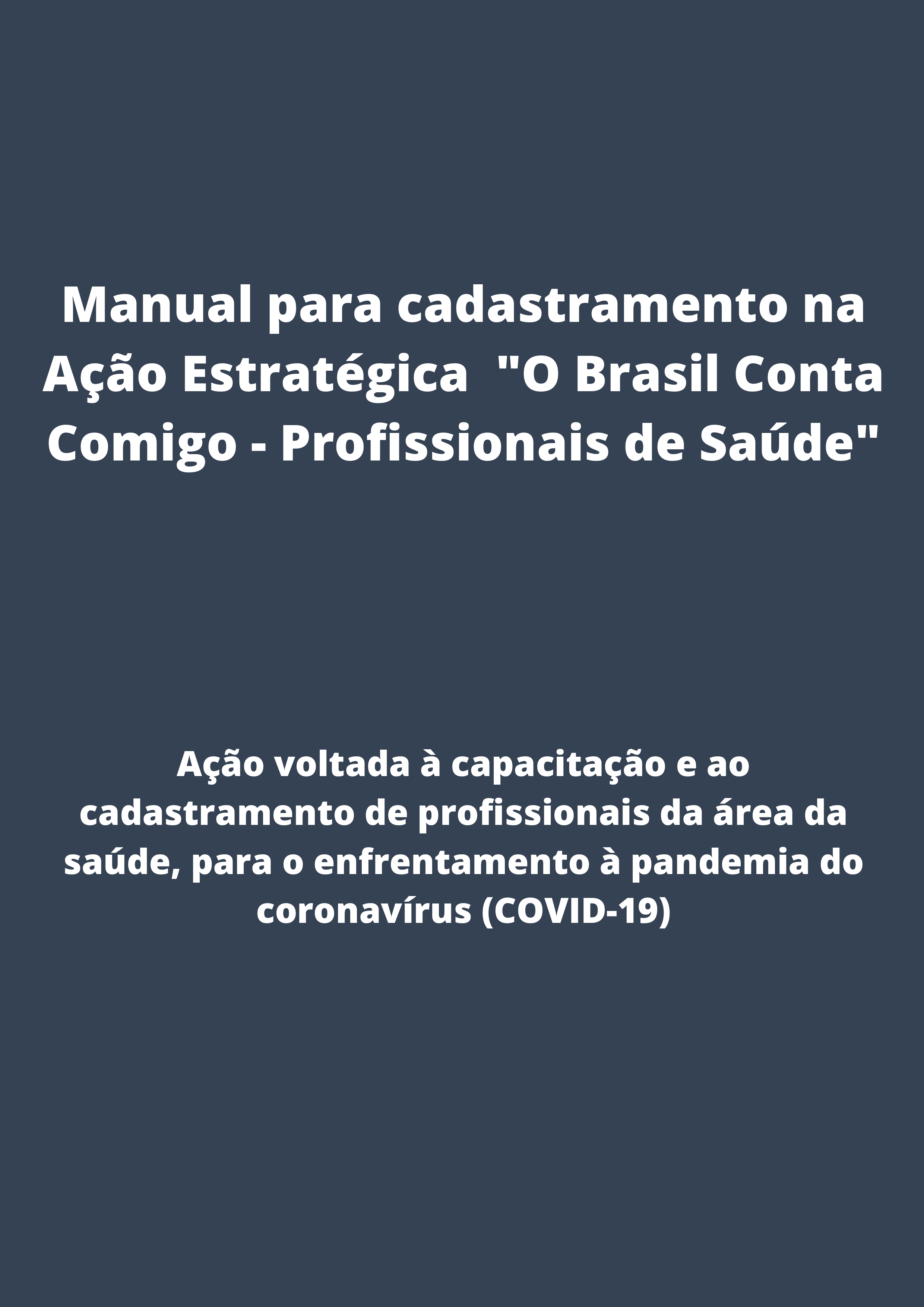 Manual - O Brasil Conta Comigo